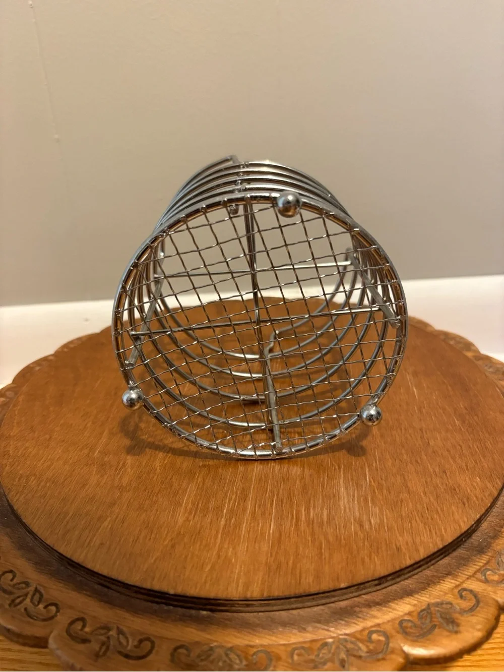 Silver Wire Utensil Holder
